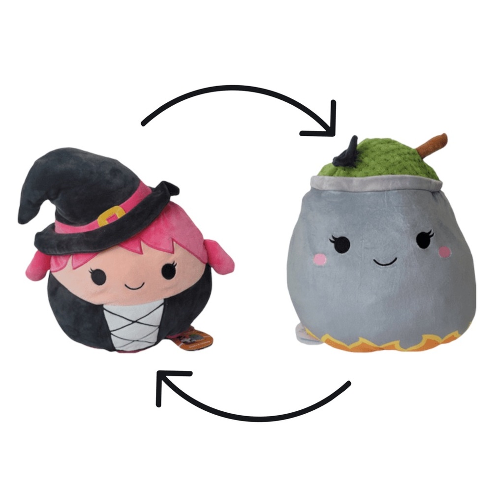 LIMITED Squishmallows Wexla Witch/Johanna Brew Cauldron Flip A Mallows 12” Plush